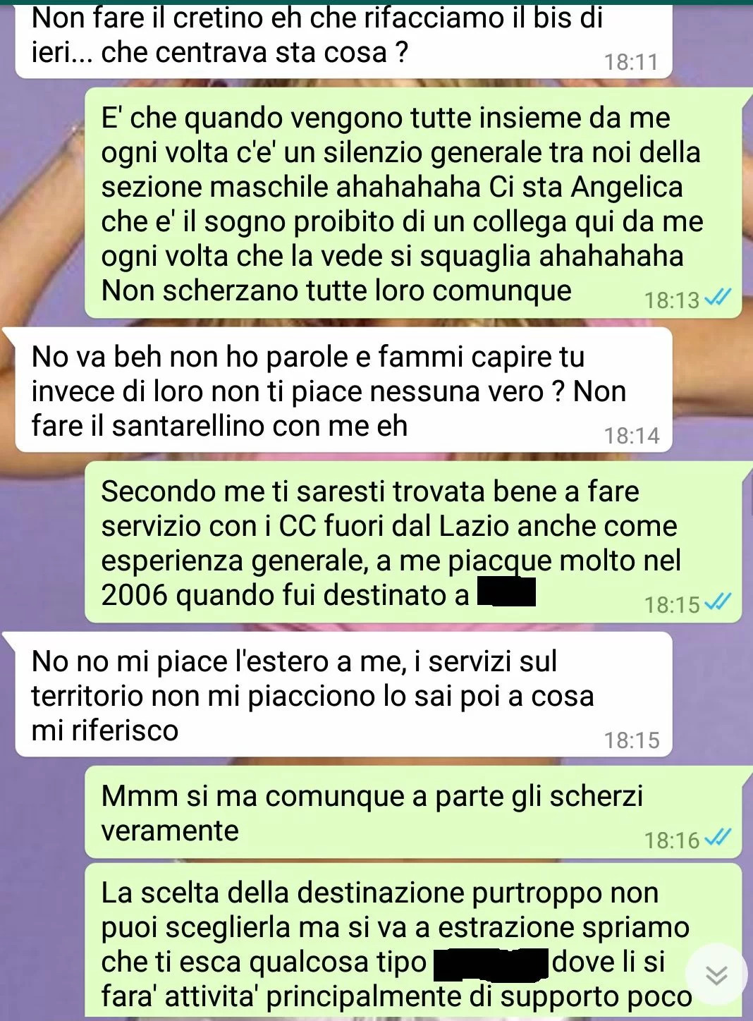 relazioni sentimentali tra militari