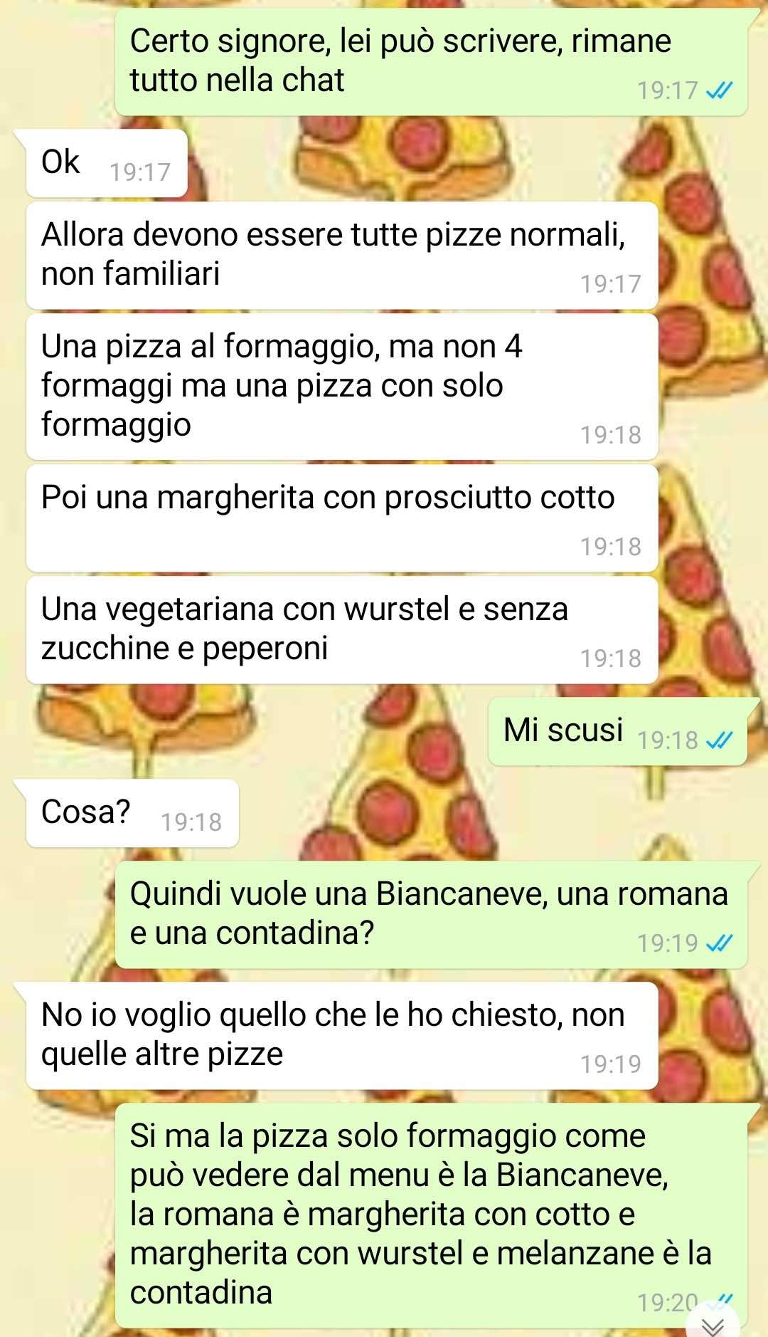 Le pizze sospette