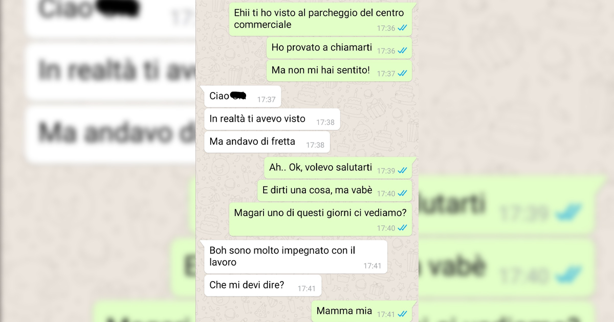 Devo dirti una cosa