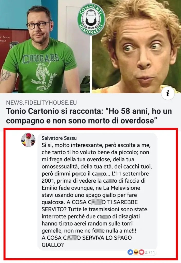 Tonio Cartonio e lo spago giallo 11 settembre 2001